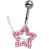 Pink Crystal Star - Belly Bar