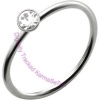 Clear Jewel - Silver Nose Ring