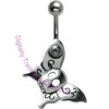 Butterfly Skull - Belly Bar