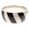 Black and White Striped Bangle