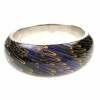 Blue Black and Gold Oil Effect Fashion Bangle