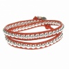 Childrens Orange Double Row Wrap Bracelet