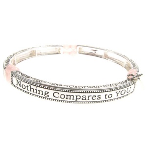 Rose Quartz Sentiment Bracelet - Nothing Compares To You