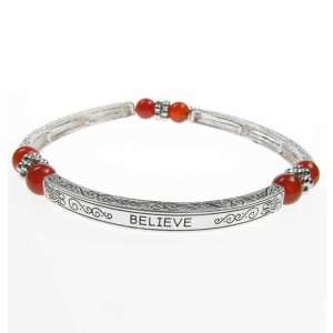 Agate Sentiment Bracelet - Believe