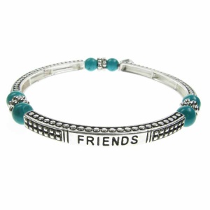 Turquoise Sentiment Bracelet - Friends