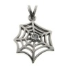 Spiderweb with CZ Stainless Steel Pendant
