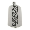 Dog Tag with Central Design Steel