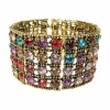 Multi Coloured Crystal Stack Bracelet