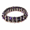 Purple Crystal and Diamante Bracelet