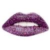 Purple Cheetah Temporary Lip Tattoos by Passion Lips