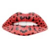 Red Leopard Temporary Lip Tattoos by Passion Lips
