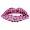 Pink Leopard Temporary Lip Tattoos by Passion Lips