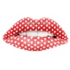 Red Hearts Temporary Lip Tattoos by Passion Lips
