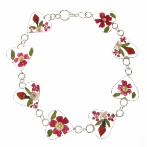 Verbena-Rose Hearts Silver Bracelet